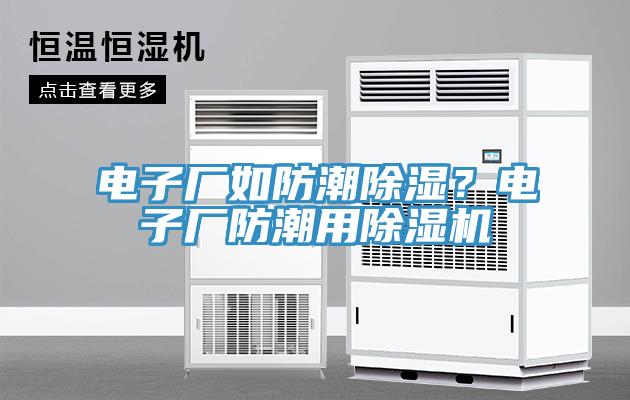 電子廠如防潮除濕？電子廠防潮用除濕機