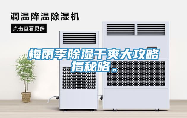 梅雨季除濕干爽大攻略揭秘咯。