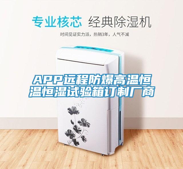 APP遠(yuǎn)程防爆高溫恒溫恒濕試驗(yàn)箱訂制廠商