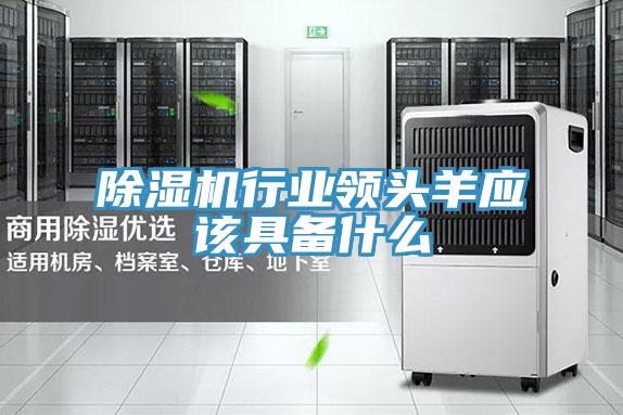 除濕機行業(yè)領頭羊應該具備什么