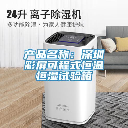 產品名稱：深圳彩屏可程式恒溫恒濕試驗箱
