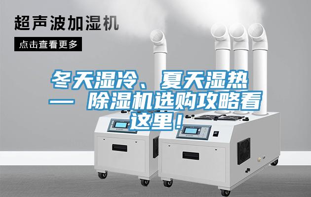 冬天濕冷、夏天濕熱 — 除濕機(jī)選購攻略看這里！