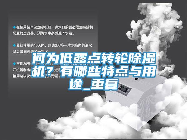 何為低露點轉輪除濕機？有哪些特點與用途_重復