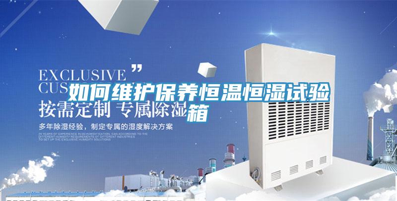 如何維護保養(yǎng)恒溫恒濕試驗箱