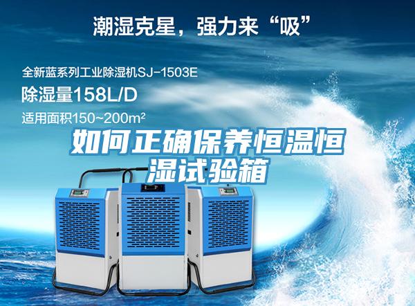如何正確保養(yǎng)恒溫恒濕試驗(yàn)箱