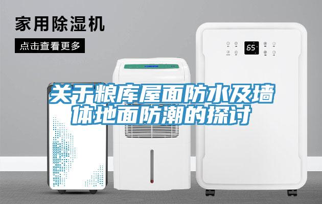 關(guān)于糧庫屋面防水及墻體地面防潮的探討