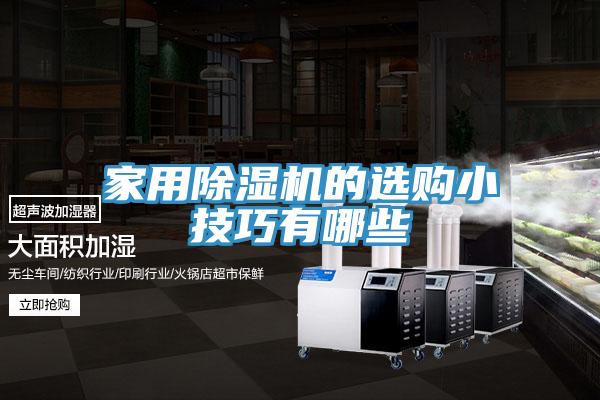家用除濕機(jī)的選購小技巧有哪些