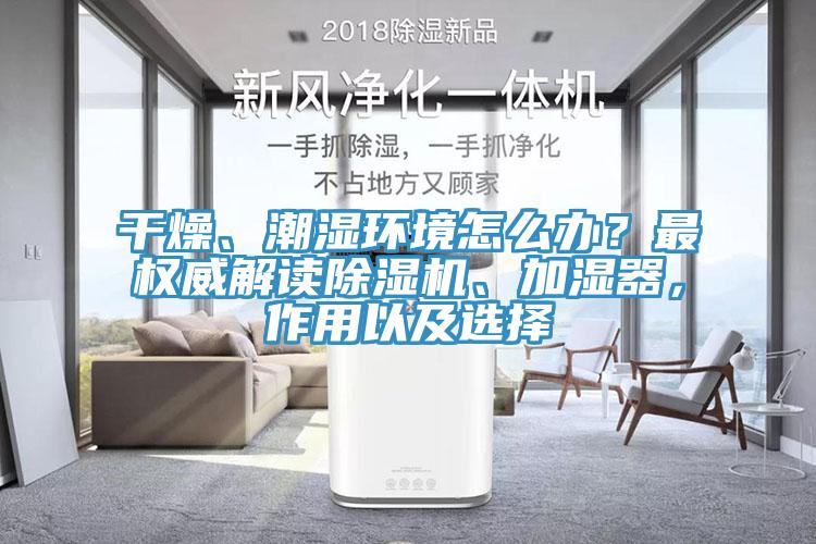 干燥、潮濕環(huán)境怎么辦？最權(quán)威解讀除濕機(jī)、加濕器，作用以及選擇