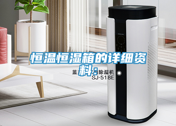 恒溫恒濕箱的詳細(xì)資料：