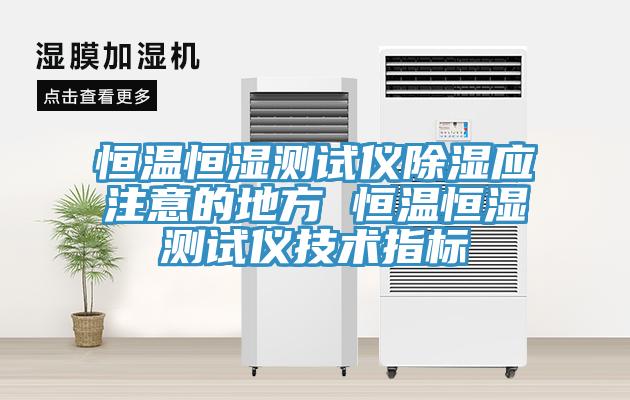 恒溫恒濕測(cè)試儀除濕應(yīng)注意的地方 恒溫恒濕測(cè)試儀技術(shù)指標(biāo)