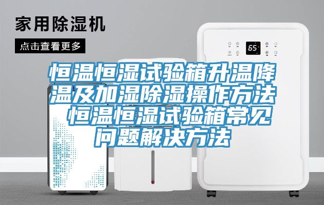 恒溫恒濕試驗(yàn)箱升溫降溫及加濕除濕操作方法 恒溫恒濕試驗(yàn)箱常見(jiàn)問(wèn)題解決方法