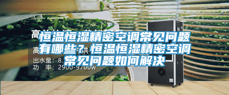 恒溫恒濕精密空調(diào)常見問題有哪些？恒溫恒濕精密空調(diào)常見問題如何解決