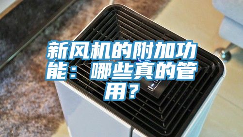 新風(fēng)機的附加功能：哪些真的管用？