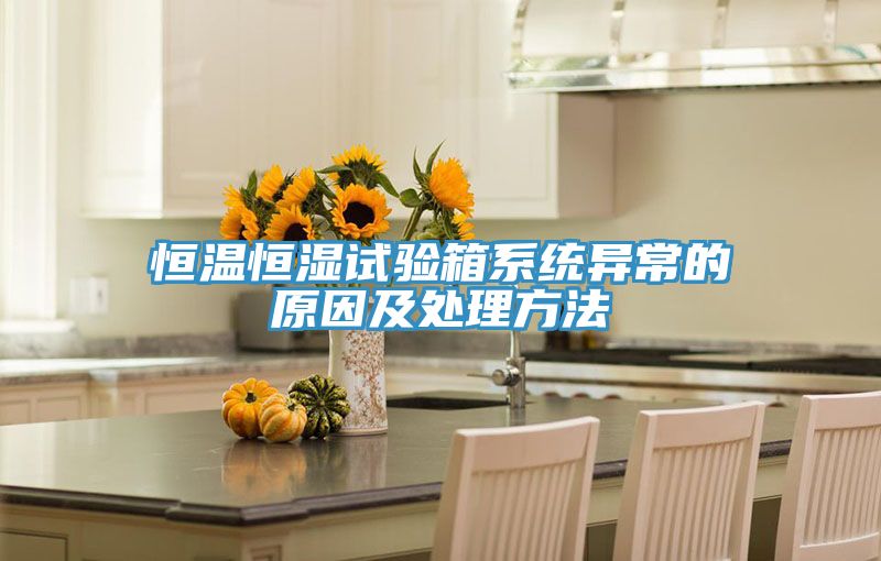 恒溫恒濕試驗(yàn)箱系統(tǒng)異常的原因及處理方法