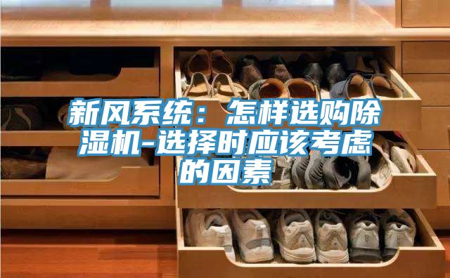 新風(fēng)系統(tǒng)：怎樣選購除濕機(jī)-選擇時(shí)應(yīng)該考慮的因素