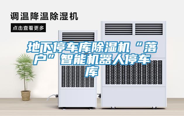 地下停車庫除濕機(jī)“落戶”智能機(jī)器人停車庫